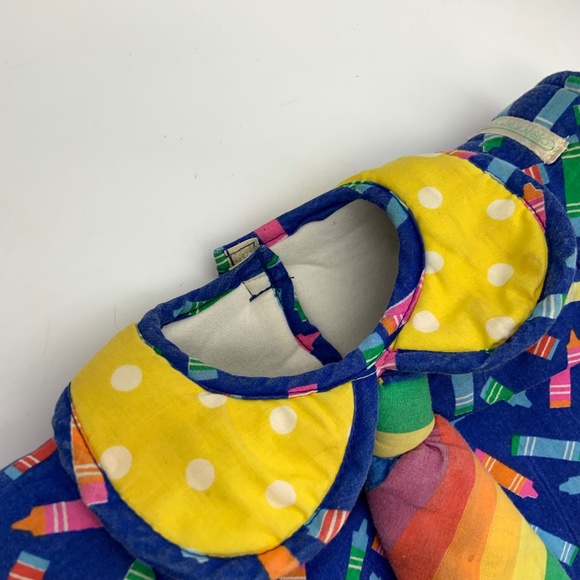 Vintage Coleco Cabbage Patch Kids Retro Rainbow Clown Crayon Shirt - Picture 5 of 12